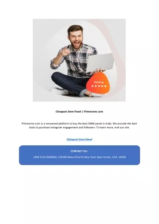 cheapest smm panel primesmm com