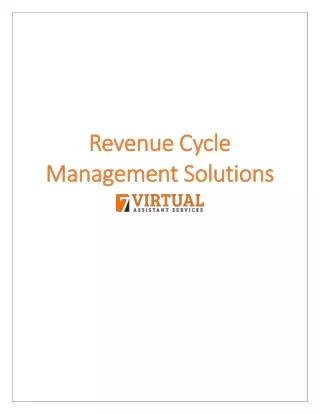 Revenue Cycle Management Solutions