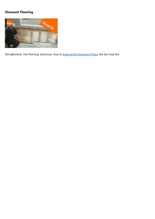 Purchasing Vinyl Flooring From France? A Buyers Guide.
