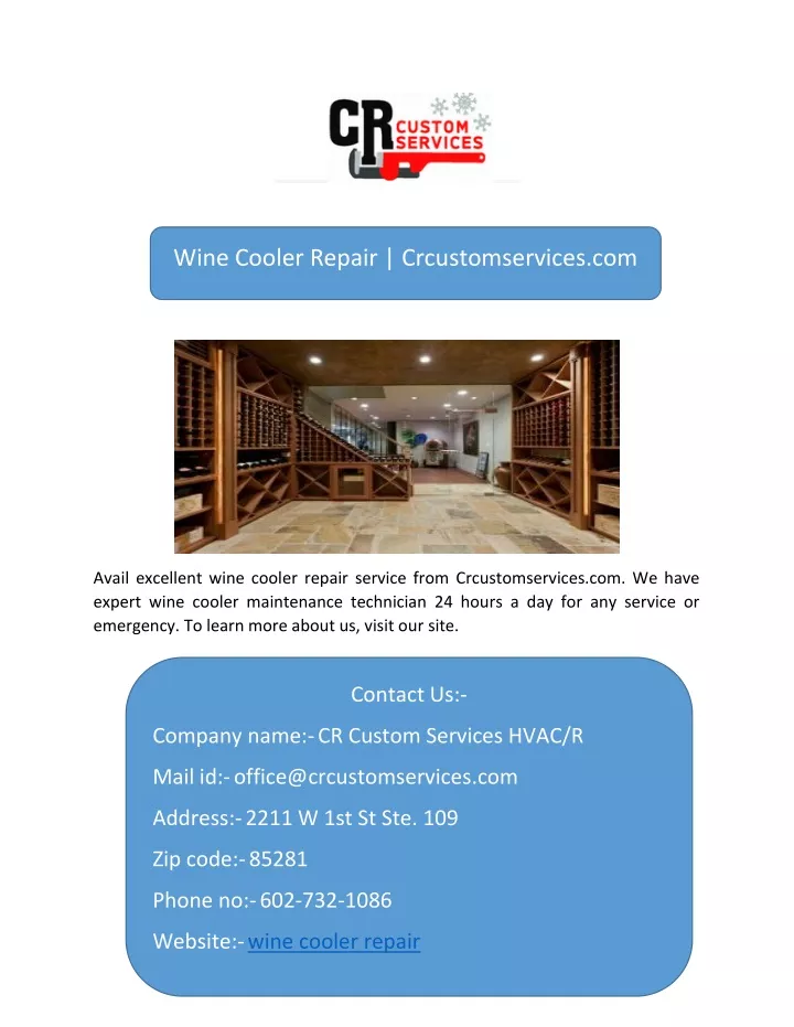 wine cooler repair crcustomservices com