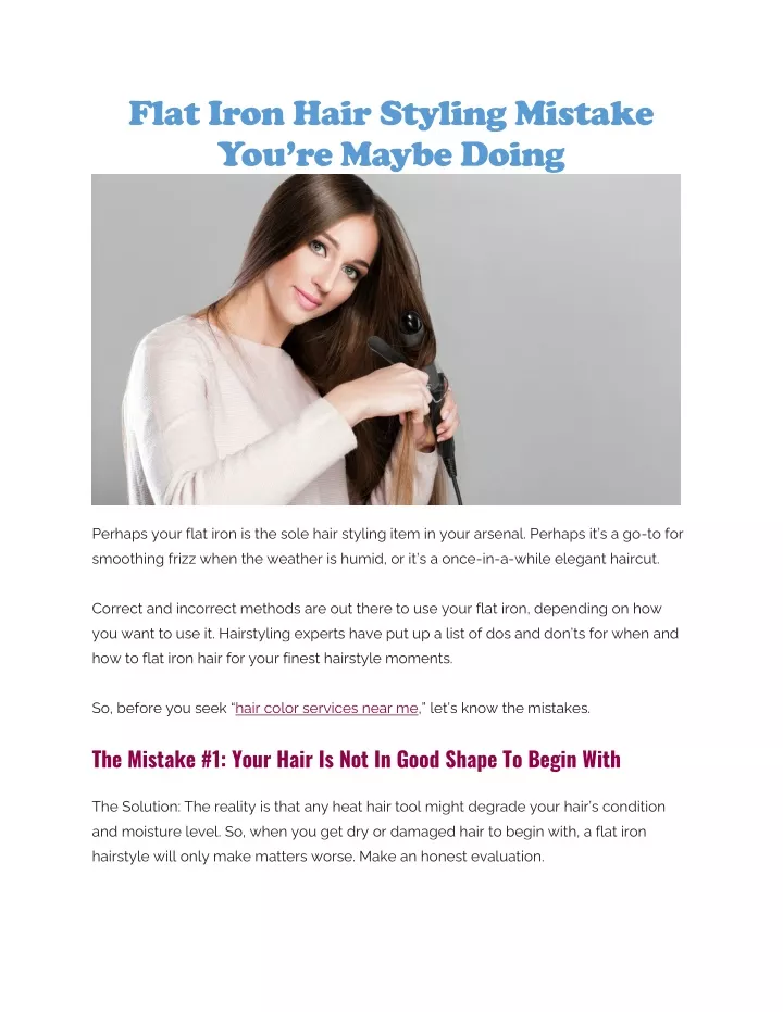 flat iron hair styling mistake you re maybe doing