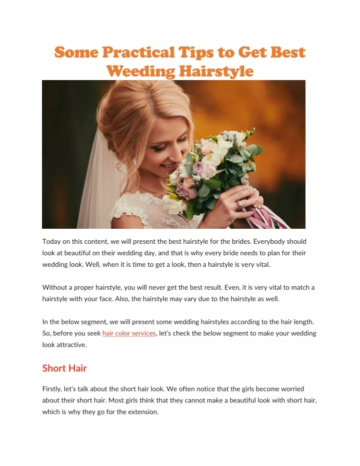 some practical tips to get best weeding hairstyle