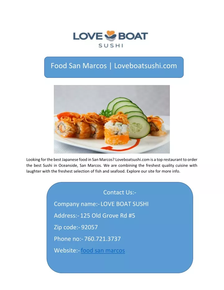 food san marcos loveboatsushi com