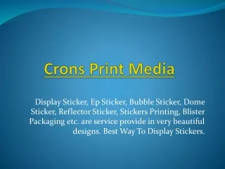 Crons Print Media | Best Printings