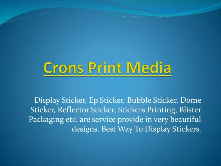 crons print media