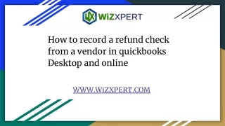 how to record a refund check from a vendor