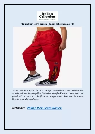 Philipp Plein Jeans Damen | Italian-collection.com/de