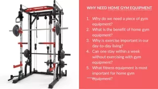 why need home gym equipment