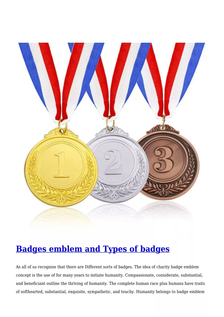 badges emblem and types of badges