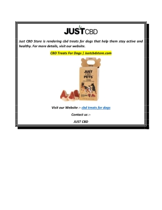 CBD Treats For Dogs  Justcbdstore.com