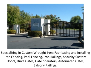Automatic Gate Installation Rancho Cordova CA