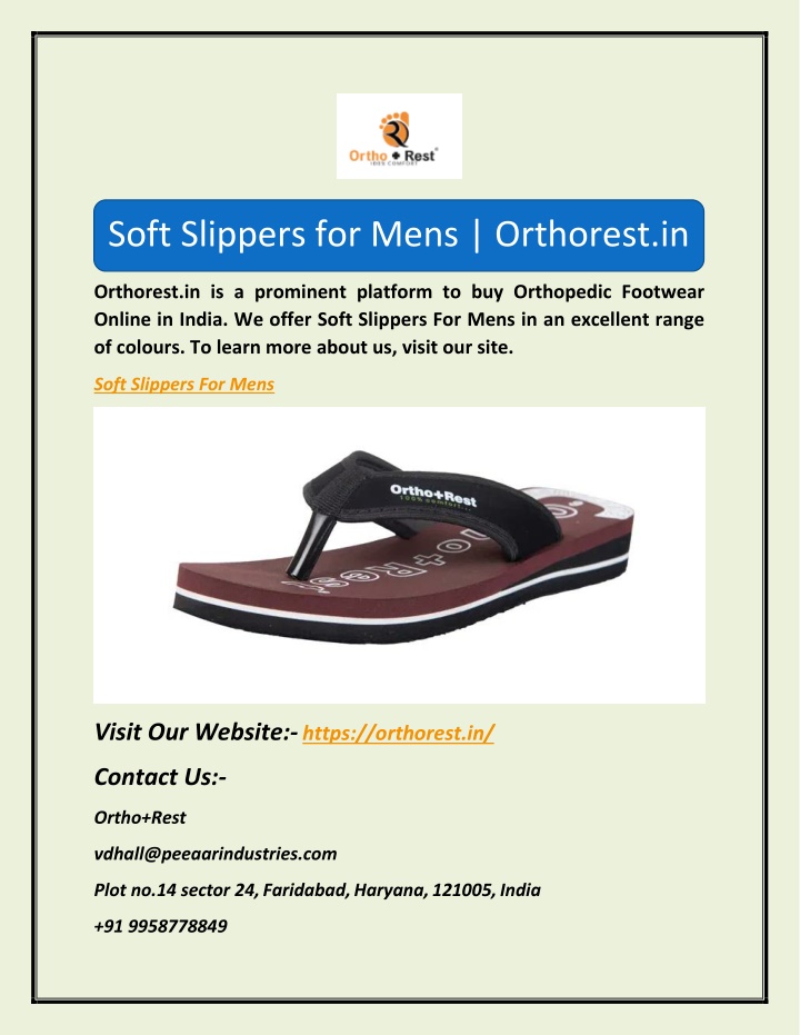 soft slippers for mens orthorest in