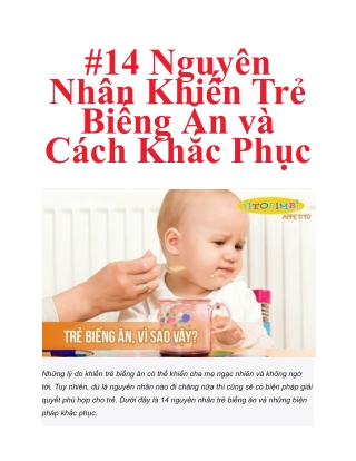 14 nguy n nh n khi n tr bi ng n v c ch kh c ph c