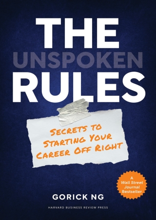 EBOOK The Unspoken Rules Secrets to Starting Your Career Off Right