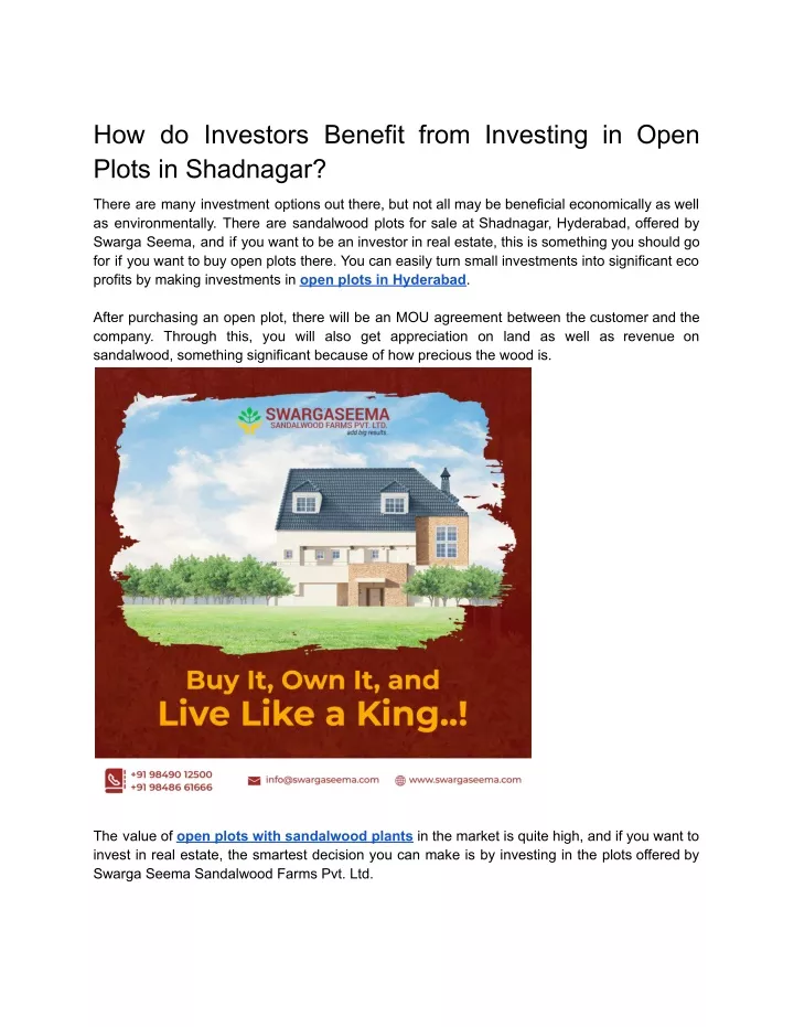 how do investors benefit from investing in open