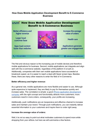 how does mobile application development benefit