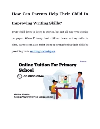 how can parents help their child in