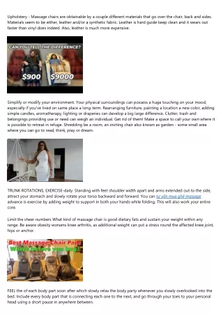 A Report On The Homedics Antigravity Massage Chair