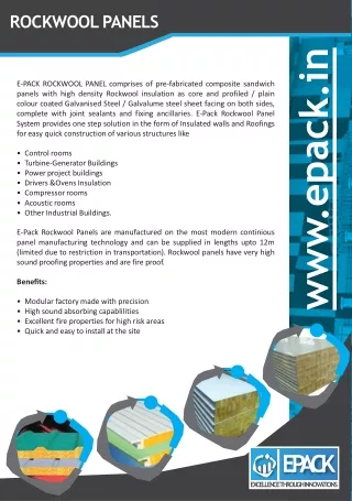 Rockwool Insulation Panels - EPACK Prefab