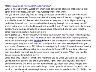 https www dope review com leadler review what