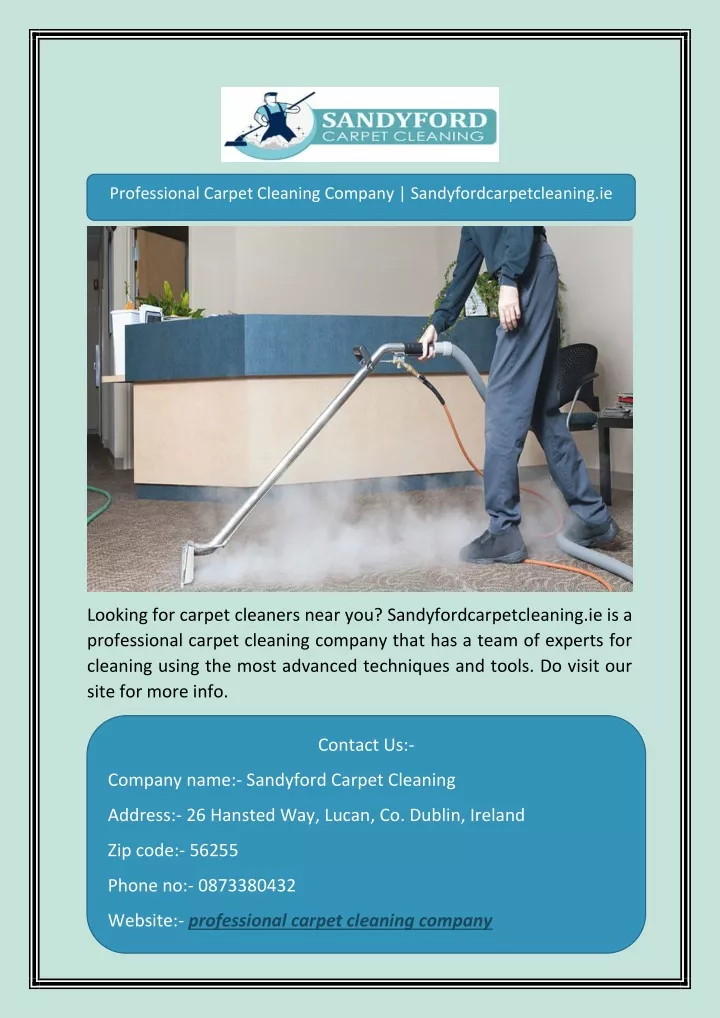 professional carpet cleaning company