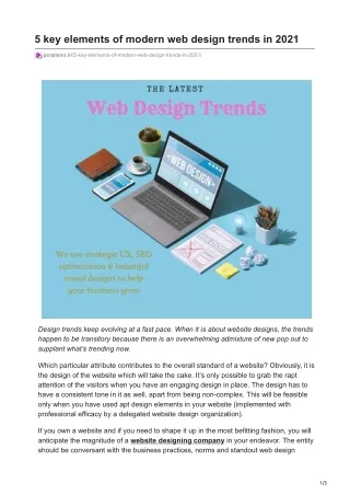 5 key elements of modern web design trends in 2021