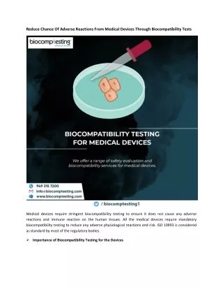 reduce chance of adverse reactions from medical