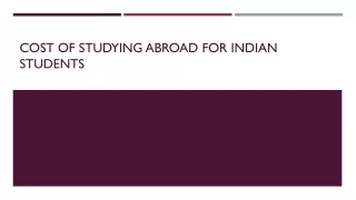 cost of studying abroad for indian students