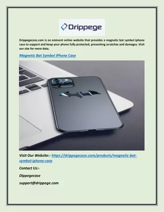 Magnetic Bat Symbol Iphone Case | Drippegecase.com
