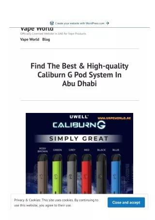 Find The Best & High-quality Caliburn G Pod System In Abu Dhabi