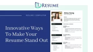 Innovative Ways To Make Your Resume Stand Out