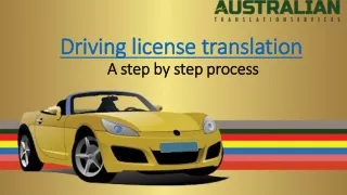 Driving license translation - A step by step process