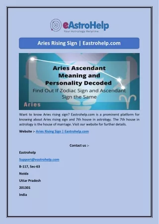 aries rising sign eastrohelp com
