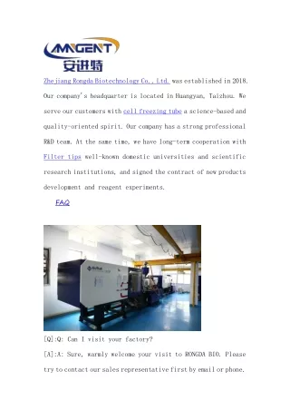 zhejiang rongda biotechnology