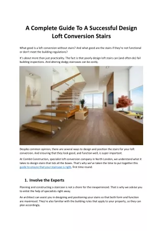 a complete guide to a successful design loft