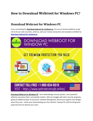 Download Webroot for Windows PC