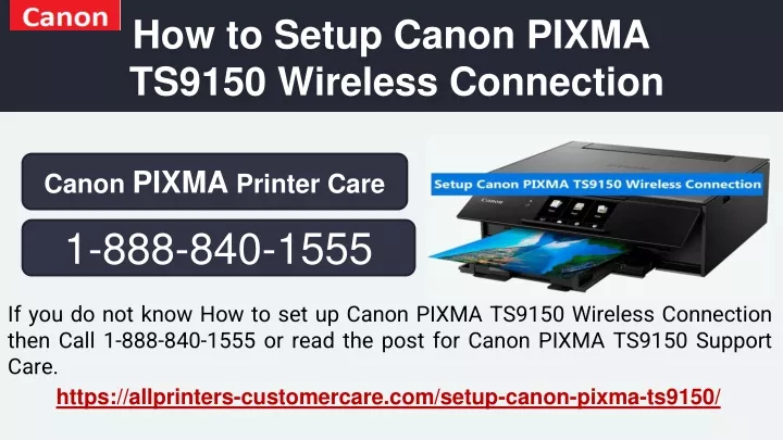 how to setup canon pixma ts9150 wireless