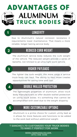 Advantages of Aluminum Truck Bodies