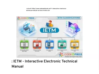 :    IETM - Interactive Electronic Technical Manual