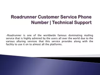 Roadrunner Customer Service Phone Number 1-833-836-0944 | Technical Support