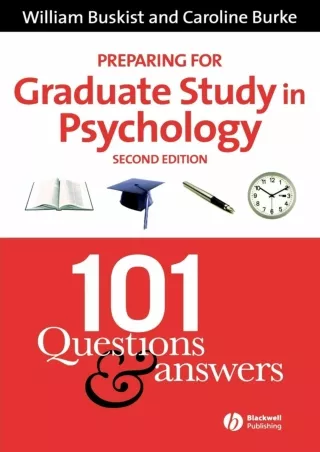 EBOOK Preparing for Graduate Study in Psychology 101 Questions and Answers