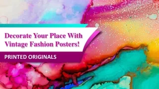 Decorate Your Place With Vintage Fashion Posters!