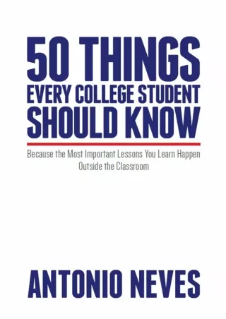 EPUB 50 Things Every College Student Should Know Because the Most Important