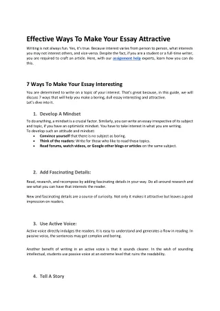 effective ways to make your essay attractive