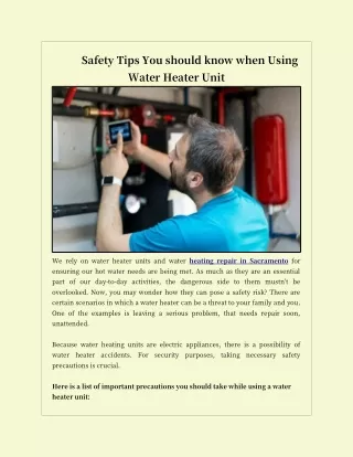 safety tips you should know when using water