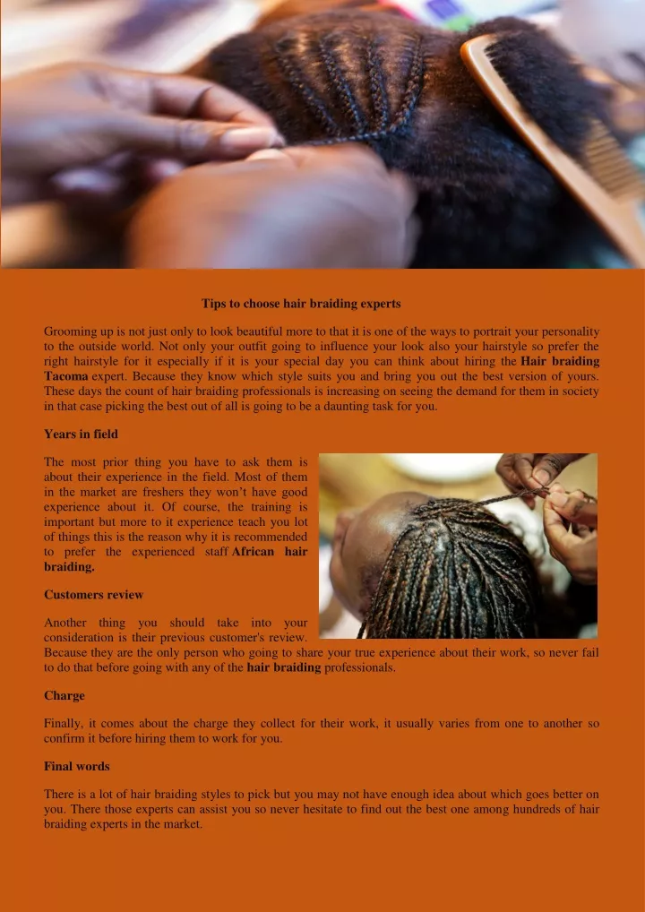 tips to choose hair braiding experts