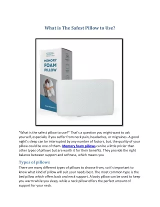 what is the safest pillow to use