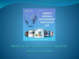 Why Do Companies Need Website Design And Development Services In USA