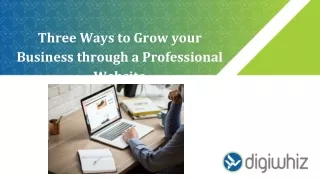 Three Ways to Grow your Business through a Professional Website