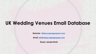 uk wedding venues email database